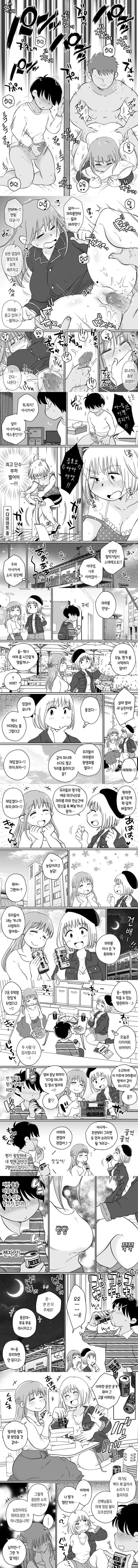 같은 아파트에 사는 음란한 여대생들과 자택 술자리 3P