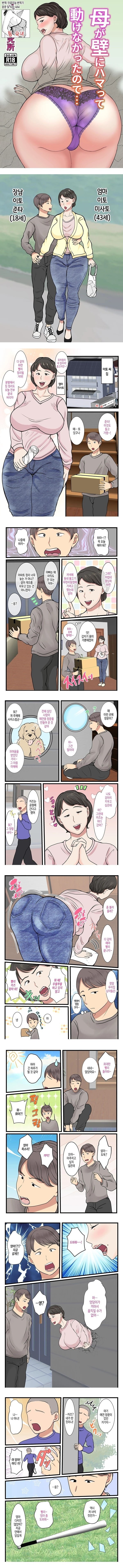 엄마가 벽에 끼어 움직일 수가 없어서 엄마가 벽에 끼어 움직일 수가 없어서