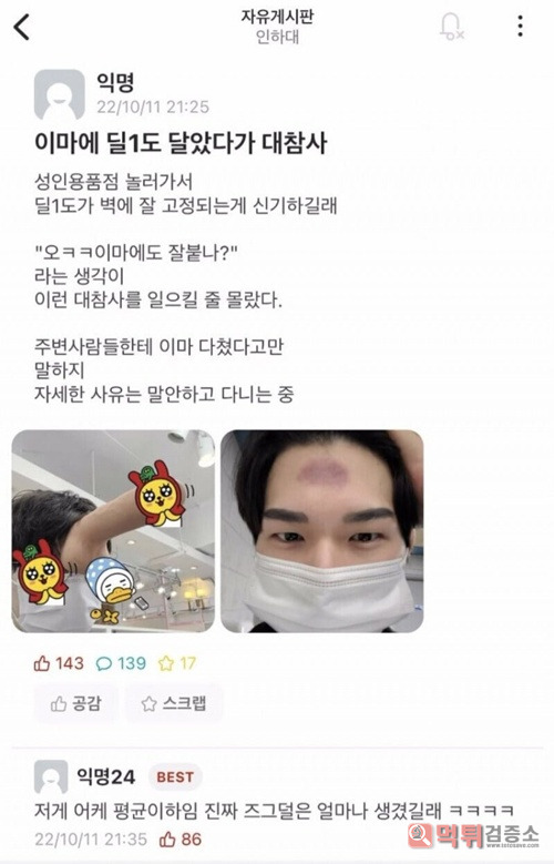 인하대 딜도남