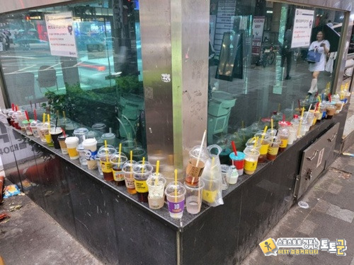한국 화장실 쓰레기