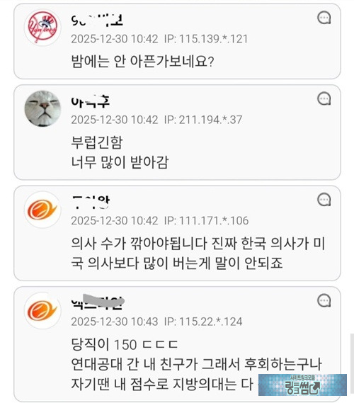 의사 당직비