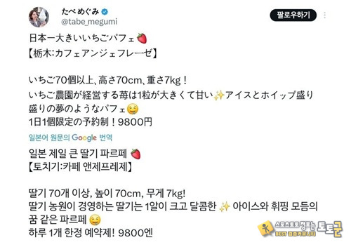 10만원짜리 파르페 10만원짜리 파르페