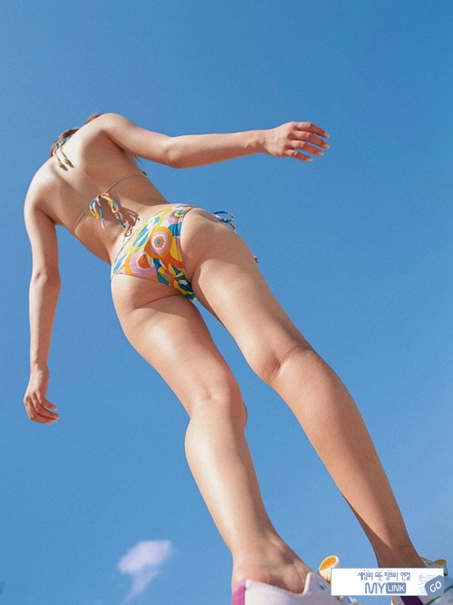 해변의 멋진처자