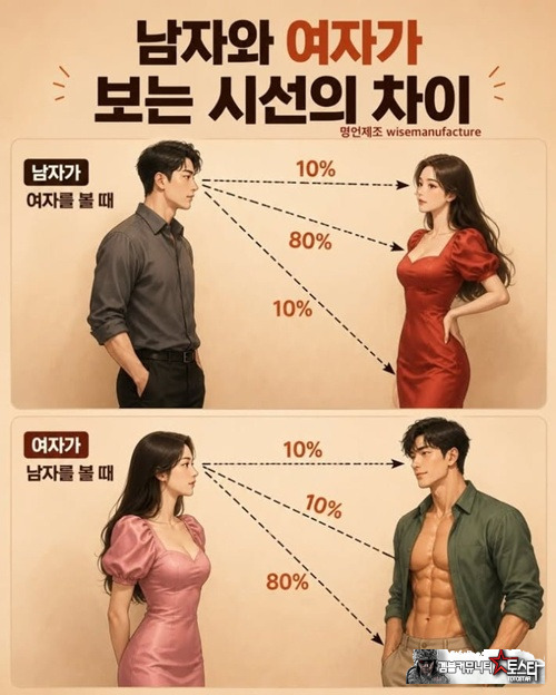 시선 차이